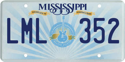 MS license plate LML352