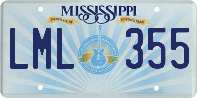 MS license plate LML355