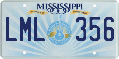 MS license plate LML356