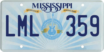 MS license plate LML359