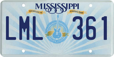 MS license plate LML361