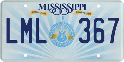 MS license plate LML367