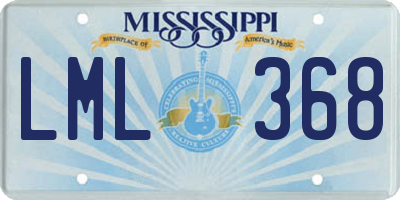 MS license plate LML368