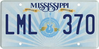 MS license plate LML370