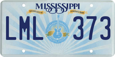 MS license plate LML373