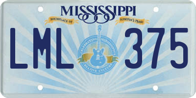 MS license plate LML375