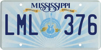 MS license plate LML376