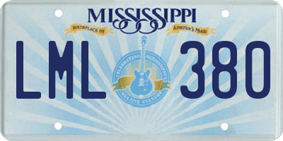 MS license plate LML380