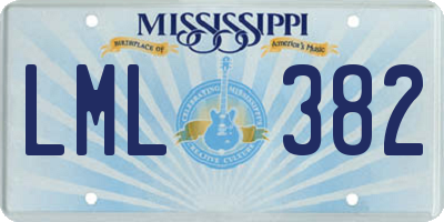 MS license plate LML382
