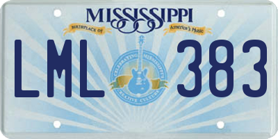 MS license plate LML383
