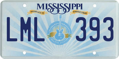 MS license plate LML393