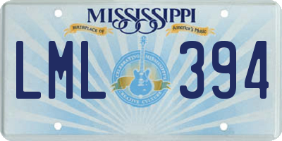 MS license plate LML394