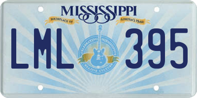 MS license plate LML395