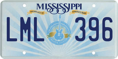 MS license plate LML396