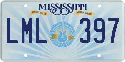 MS license plate LML397
