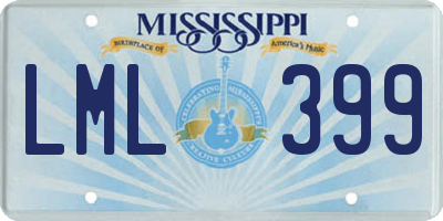 MS license plate LML399