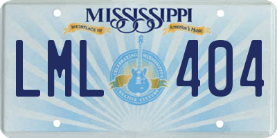 MS license plate LML404