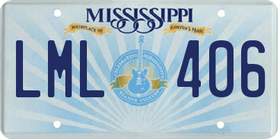 MS license plate LML406