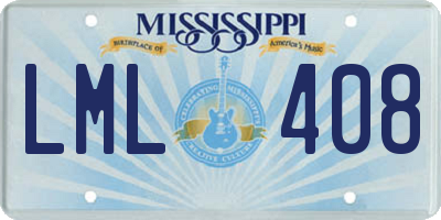 MS license plate LML408