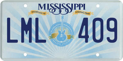 MS license plate LML409