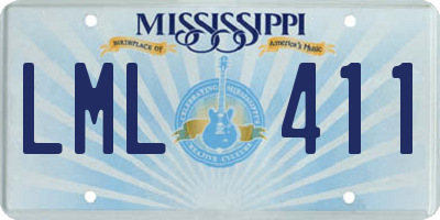 MS license plate LML411