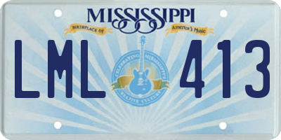 MS license plate LML413