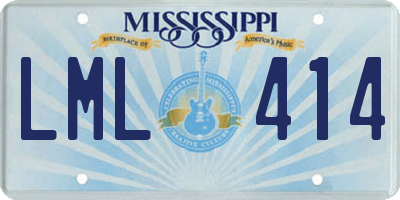MS license plate LML414