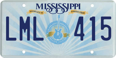 MS license plate LML415