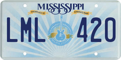 MS license plate LML420