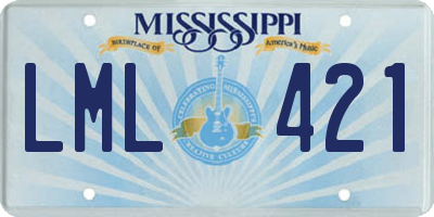 MS license plate LML421
