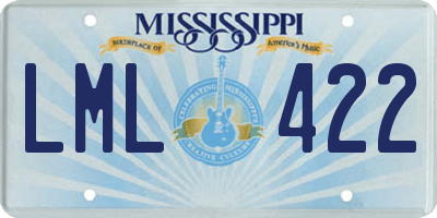 MS license plate LML422