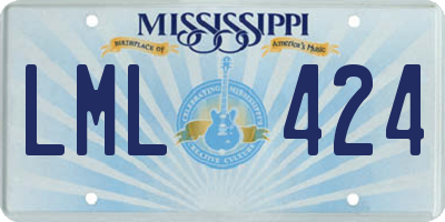 MS license plate LML424