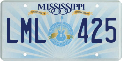 MS license plate LML425