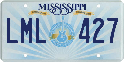 MS license plate LML427