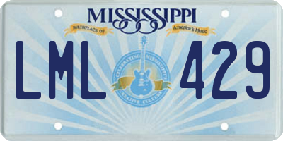 MS license plate LML429