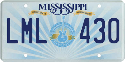 MS license plate LML430