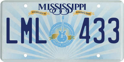 MS license plate LML433