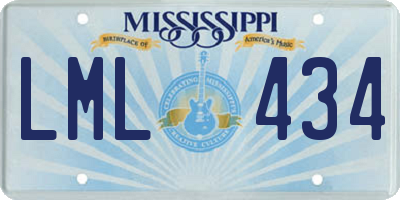 MS license plate LML434
