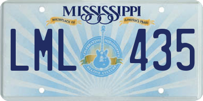MS license plate LML435