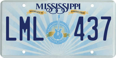 MS license plate LML437