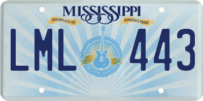 MS license plate LML443