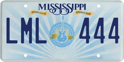 MS license plate LML444