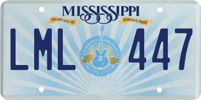 MS license plate LML447