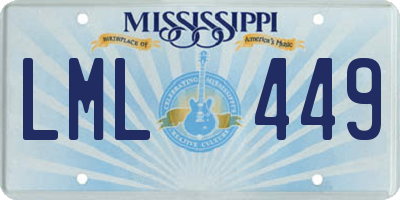 MS license plate LML449