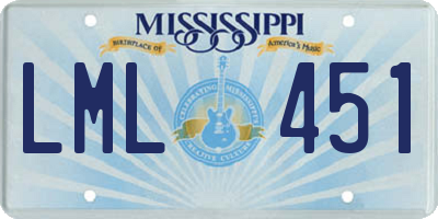 MS license plate LML451