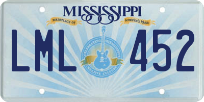 MS license plate LML452