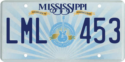 MS license plate LML453