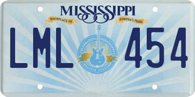 MS license plate LML454