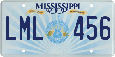 MS license plate LML456