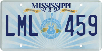MS license plate LML459